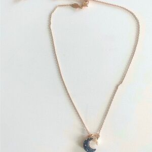 Rose Gold Moon Pendant Necklace